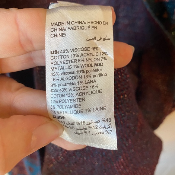 Chico’s Multicolor Mixed Print Open Front Thick Cardigan Size 0/Small - Picture 9 of 10